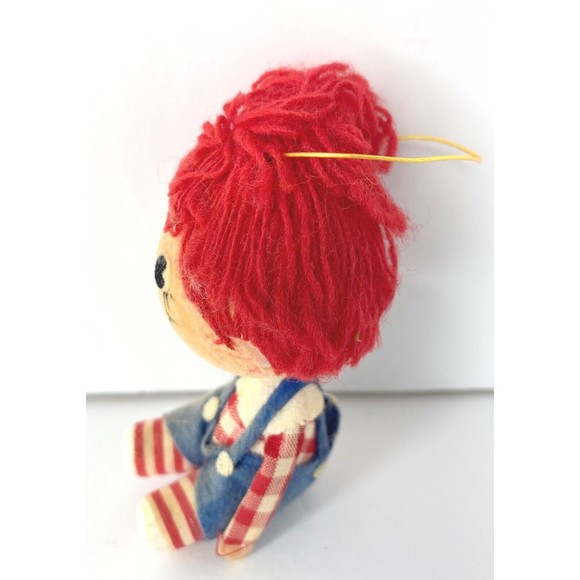 Vintage 1973 Raggedy Andy The Bobbs Merrill Co Christmas Ornament Made in Japan - Picture 2 of 6